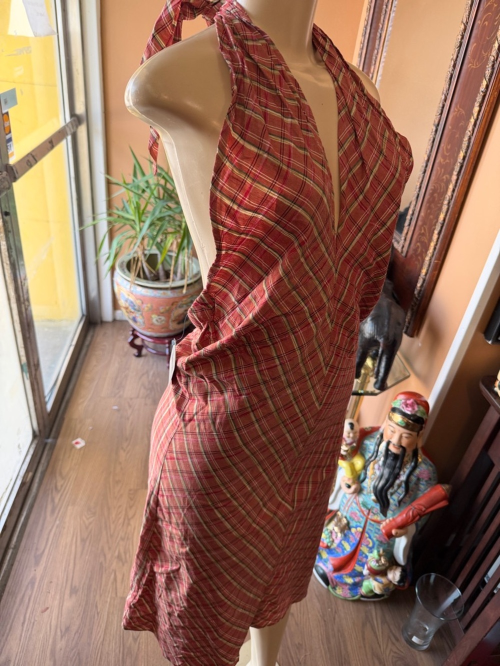 Nautica‎ Red Plaid Halter Dress - Picture 2 of 9